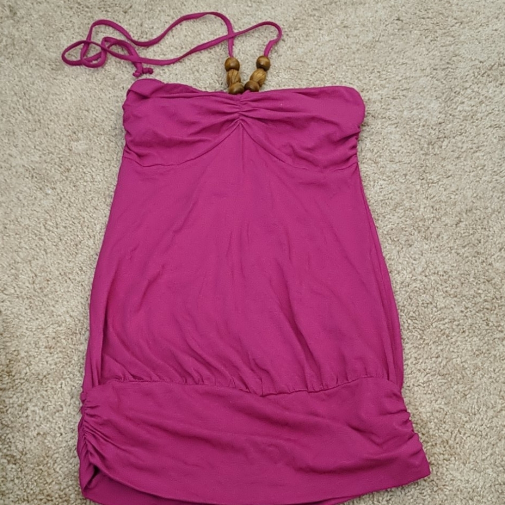 Magenta halter top